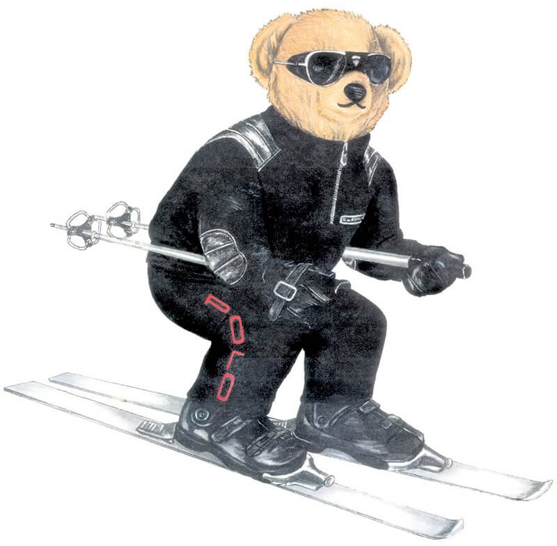 медведь на лыжах
