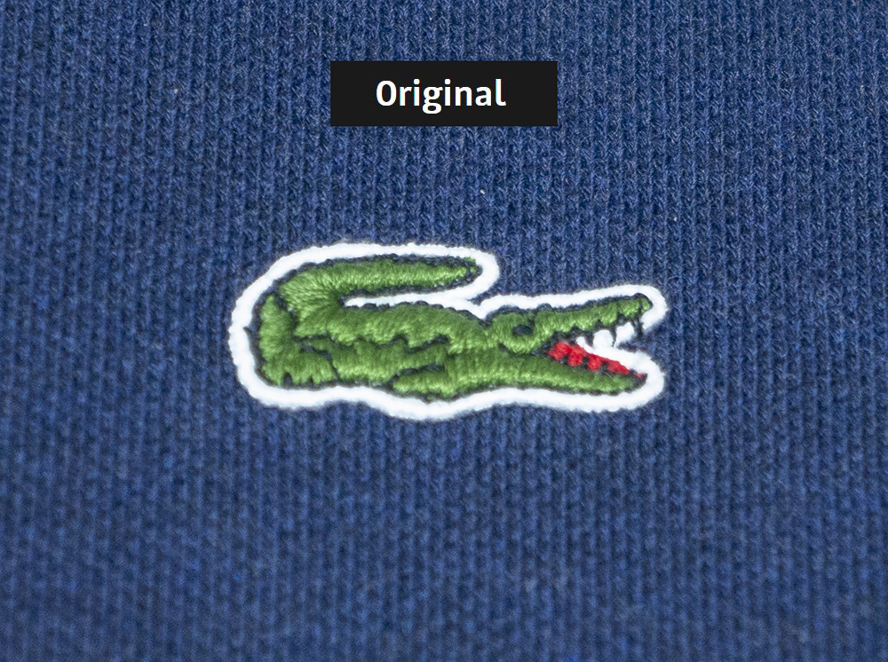 Fake vs shop real lacoste