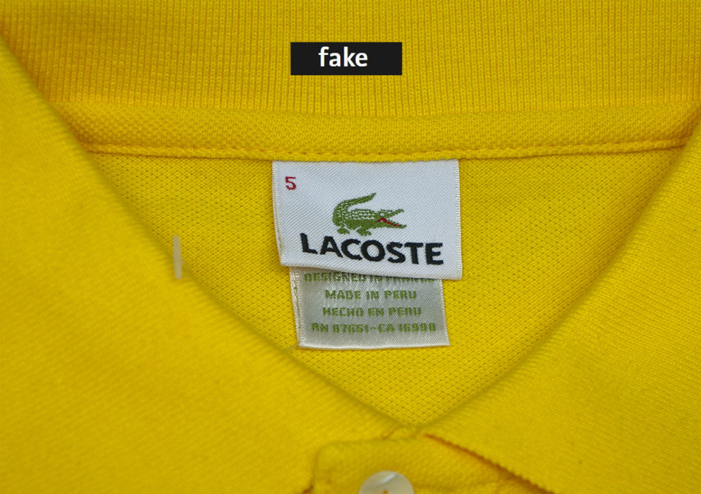 lacoste made in peru fake