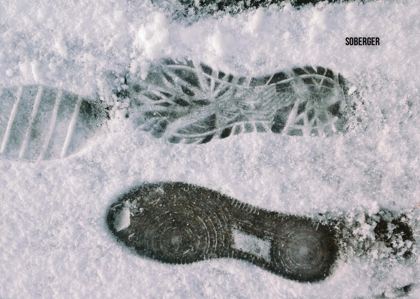 следы зима