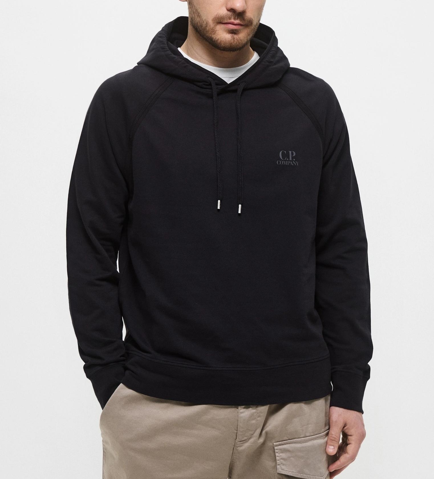 C.P. Company LIGHT FLEECE LOGO HOODED SWEATSHIRT