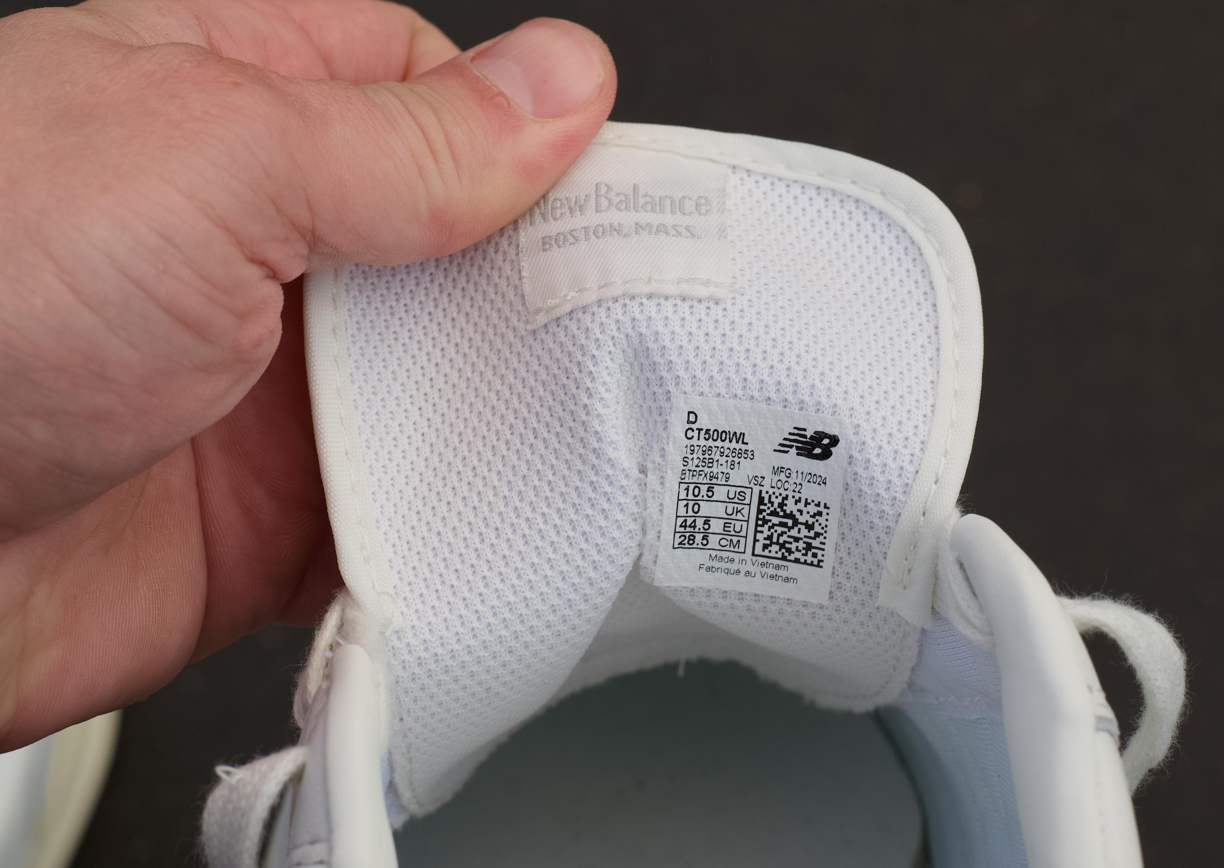 Белые мужские кеды New Balance CT500WL 13 Кеды CT500 язычок 2